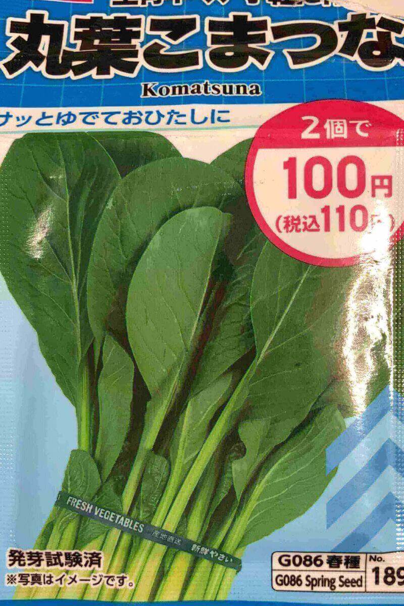 DAISOの小松菜の種
