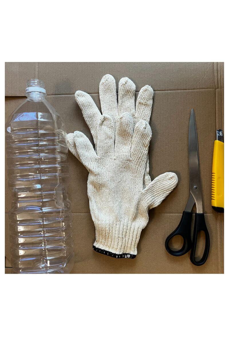 ペットボトルを使ってスナップエンドウの冬越し